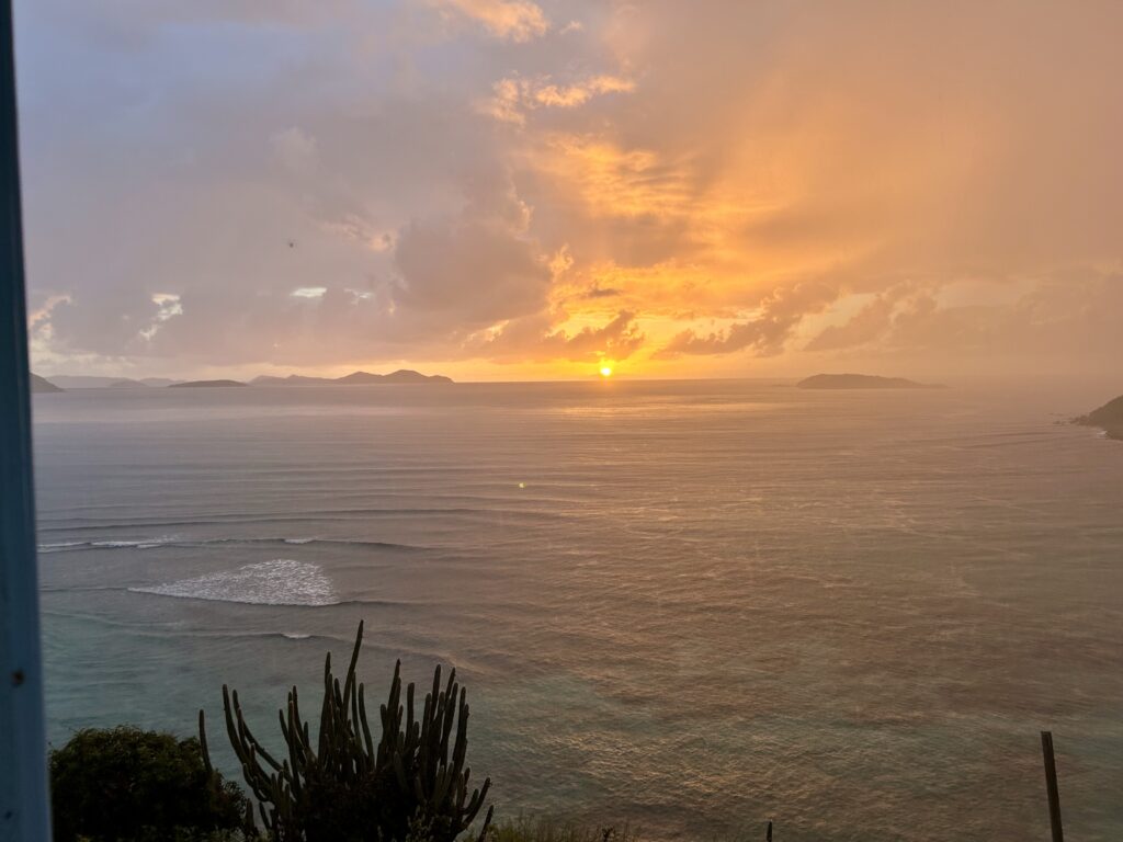 Sunrise over the ocean